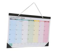 Tofficu English Monthly Wall Calendar with Gradient Black Card Hanging Planner for Office and Home Use Lightweight Daily Scheduler with Printing and Writable Space Gift for Organizing