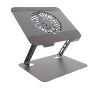 Tofficu Ergonomic Foldable Laptop Stand with Cooling Fan Rotatable Holder for Desk Portable Compact Riser for Notebook for Use