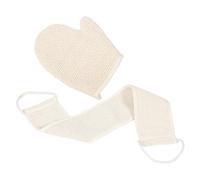 Tofficu Exfoliating Sisal Shower Gloves Set with Double-sided Scrubbing Texture, Natural Hemp Bath Mitts for Men and Women, Washable Body Scrub Gloves for Deep Skin Cleansing and Spa Use