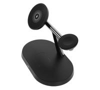 Tofficu Fast Charging Station Magnetic Stand for Phone Watch Earbuds Multi-device Charger Hub with Stable Alignment for Desk Use and Streaming