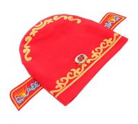 Tofficu First Birthday Cotton Beanie Hat for Boys and Soft Red Fortune Cap for Newborns and Comfortable Birthday Hat for Full Month Celebrations and Photoshoots