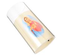 Tofficu Flameless LED Candle with Battery Safe Plastic Prayer Candle for Home and Weddings or Night Light Random Color