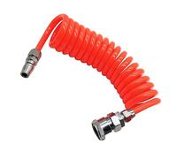 Tofficu Flexible Retractable PU Air Compressor Hose Coiled Tube Lightweight Low Friction for Non Corrosive Oil Use with Compressor Tools Random Color Random Color