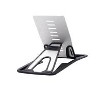 Tofficu Foldable Aluminium Alloy Phone Holder Stand for Tablet and Smartphone Lightweight Metal Support with Viewing Angles Compact Portable Design for Home Office Travel Black