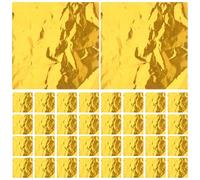 Tofficu Golden Aluminium Foil Candy Wrappers for Versatile Packaging and Time Use 100pcs Square Shape Stylish and Attractive Appearance for Chocolate and Tea Wrapping