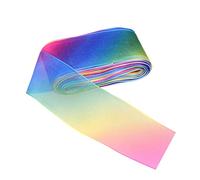 Tofficu Gradient Rainbow Chiffon Ribbon Premium DIY Hair Accessories Versatile for Hairbands Bows Festival Decorations Yards of Vibrant Colors Beautiful Crafting Material