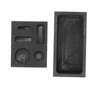 Tofficu Graphite Mold 2Pcs 5-in-1 with 1Kg Crucible for Jewelry Making and Metal Scrap Refining Casting Gold Silver Copper Aluminum