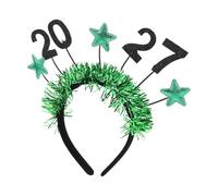 Tofficu Green Star Headband Year Hair Accessory with Sparkly Decoration Lightweight Comfortable Fit for Festive Parties and Holiday Celebrations