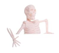 Tofficu Half Skeleton Planter Decor Statue for Halloween Season, Gothic | Pla White Beige Finish, Indoor Outdoor Durability, Spooky Display for Succulents, Arrangements and Tables