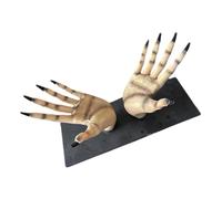 Tofficu Halloween Resin Witch Hand Book Stand with Non Slip Base Spooky Gothic Bookend for Home Office Creative Display Rack for Books Magazines Files Festive Halloween Decor
