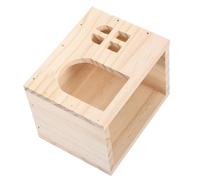 Tofficu Hamster Cabin Wooden Hideout Multi-chamber Tunnel for Hamster Hideaway House Suitable for Guinea Pig Hideout House Home Rat Cage