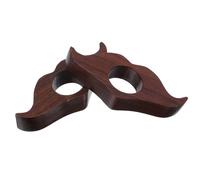 Tofficu Handmade Natural Walnut Wood Thumb Page Holder, 2pcs Portable Reading Book Holder for Study, Travel, Novels, Finger Bookmark for Readers and Teachers, 8.5x3.3x1.5cm