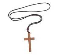 Tofficu Handmade Wooden Cross Pendant Car Hanging Charm for Rearview Mirror Unisex Christian Jewelry with Smooth Edges and Natural Wood Finish Easy Installation for Spiritual Protection