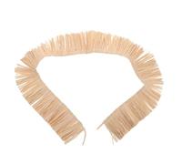 Tofficu Handwoven Raffia Grass Tassel Fringe Natural Color Straw Decoration for DIY Crafts Hawaiian Luau Party Bag Accessories and Multi Purpose Use