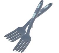 Tofficu Heat Resistant Silicone Cooking Fork for Kitchen Use, Nonstick with Sturdy Design, for Pasta, Noodles and Stir-Frying, 2 Pieces Set