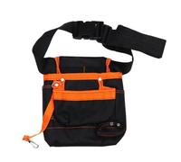 Tofficu High Capacity Adjustable Electrician Tool Bag with Waist Strap Multifunctional Tool Storage Pouch for Contractors Plumbers Electricians Orange
