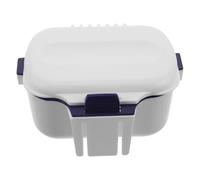 Tofficu Insulated Fishing Bait Box Portable Plastic Worm Storage Container with Dual Compartments with Strainer, Maintains Optimal Temperature for Live Bait on Fishing Trips and Lakes