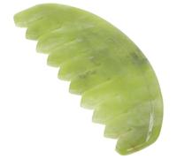 Tofficu Jade Massage Comb for Scalp Relief Crafted Natural Jade for Body Acupoints Massager Gentle Wide Comb Edges for Curly Hair Brush Use