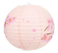 Tofficu Japanese Paper Lantern Hanging Folding Decorative Lantern for Wedding Party Home Festival Traditional Design Easy to Suspend and Store Charming Pink Peach Blossom Color