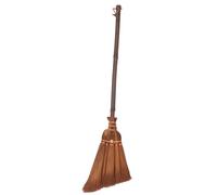 Tofficu Kids Broom Hand-Made Natural Straw Cleaning Broom Lightweight Wooden Handle Compact Indoor Outdoor Dust Removal with Hanging Rope