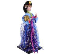 Tofficu Korean Hanbok Outfit Doll 12 Inch Traditional Hanbok Dress Figurine Asian Doll Statue for Home Office Bar Party Decoration
