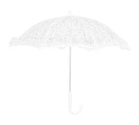 Tofficu Lace Parasol Umbrella for Wedding Bridal Photo Prop, Handmade Elegant Lace Sunshade, Vintage Style Parasol for Women Party Decoration