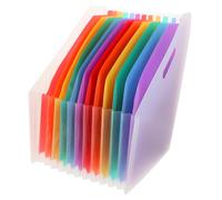 Tofficu Large Capacity Expandable Plastic File Folder Organizer with Transparent Cover Accordion Document Holder for Office Home School Receipt and Voucher Storage