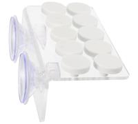 Tofficu Large Quantity Acrylic Coral Fragment Base Replaceable Coral Rack Multifunctional Scaffold Safe Material Lightweight White for Aquariums and Fish Tanks Suitable for Live Rocks