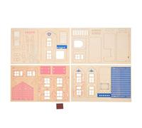 Tofficu Large Wooden Hamster Castle with 3-tier Climbing Platforms Open-style Small Pet House with Ladder Multi-level Hamster Hideout Indoor Habitat Décor