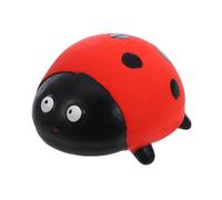 Tofficu Latex Squeaky Dog Ladybug Figurine Chew for Puppies Small Red Interactive Pet for Teething and Play