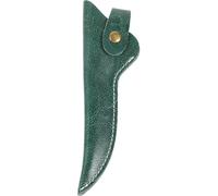 Tofficu Leather Scissors Cover for Sewing Enthusiasts and Barbers | Thick Leather, Button Closure and Belt Loop, Protects Tips on Workshop Bench or Sewing Room