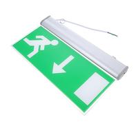 Tofficu LED Emergency Exit Light Safety Escape Sign Compact Size Sturdy Aluminum Acrylic for Schools and Public Places 37X20X2.5Cm 3.6V 2600Mah Battery