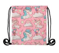 Tofficu Lightweight Unicorn Drawstring Party Favor Bag Made of Sturdy Polyester with Comfortable Fit, for Travel and Dancing, Chic and Unique Design for Students and Cheerleaders