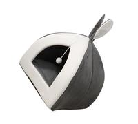 Tofficu Lightweight Warm Pet Cat House with Rabbit Ear Shape Made of Synthetic Material Indoor Small Pet Sleeping Nest Suitable for Home Use Comfortable Cat Shelter and Bed Nest