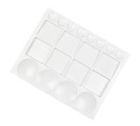 Tofficu Lightweight White Plastic Paint Tray Palette for Professional Artists with Space-saving Design, for Mixing Watercolor and Oil Paints during Painting
