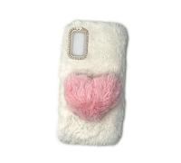 Tofficu Love Heart Plush Phone Case for Women Compatible with Samsung Fe Furry Cartoon Design Lightweight Easy Access to All Functions