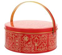 Tofficu Lunar Year Candy Packaging Box with Handle Portable Treat Box for Spring Festival and Presentation