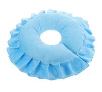 Tofficu Massage Pillow U-Shaped Cradle Cushion for Beauty Salon Massage Table, Removable Spa Down Pad Neck Support Relax Pillow in Sky Blue