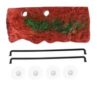 Tofficu Medium Red Turtle Basking Platform 20x9cm Aquarium Turtle Tank Decoration Floating Resting Island for Semi-aquatic Reptiles