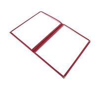 Tofficu Menu Folder The Menu Holder Pvc Cover for Coffee Bar Accessories Recipe Holder for Restaurant A4 Size Easy to Clean Red 4 Pages
