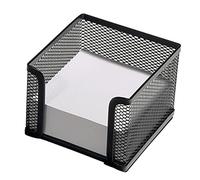 Tofficu Mesh Note Holder Square Metal Mesh Desk Accessory Compact 4X4 Inch Black Desktop Organizer for and Memo Cards