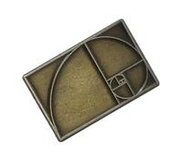Tofficu Metal Golden Ratio Rectangle Brooch Pin with Medieval Artistic Style, Commemorative Science Lapel Pin for Teacher's Day and Special Occasions, Unique Vintage Digital Graphic Badge