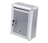 Tofficu Metal Suggestion Box for Office and School Wall Mounted Hanging Mail Post Box Durable Letter Collection Container with Wide Slot for Anonymous Feedback and Complaints