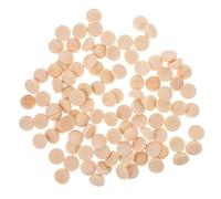 Tofficu Mini Half Wooden Beads: 100pcs Natural Unfinished Wooden Half Craft Balls for DIY Crafts Round Split Wood Balls for Art Paint Decoration and Projects(15mm)