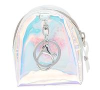 Tofficu Mini Keyring Coin Purse Earphone Storage Small Organizer Bag for Women Dazzling Pink Design