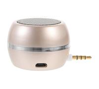 Tofficu Mini Wired Speaker with Aux Input and USB Rechargeable Battery Portable Desktop Loudspeaker Box with Full-range High-fidelity Sound Shell and Lithium Battery for Phones and