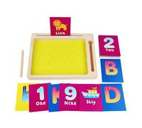 Tofficu Montessori Sand Tray for Kids Early Learning Educational Toy Alphabet and Number Writing Sensory Play Board for Toddlers Preschool Activities