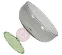 Tofficu Multi-Color Glass Dessert Bowls Set, Footed Ice Cream and Pudding Cups with High Base, Creative Household Smoothie and Fruit Salad Serving Bowls for Kitchen and Dining