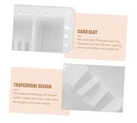 Tofficu Multi Functional Paint Brush Washer Basin with Smooth Surface Portable Square Paint Cleaner Pot for Artists Students Beginners Easy to Clean and Carry