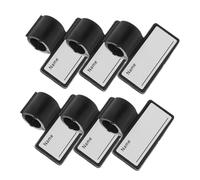 Tofficu Name Tags 6Pcs Double-Sided Plastic Id Clips for Medical Professionals Nurses Doctors Replacement Tube Marking Plates